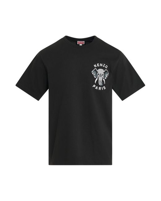 KENZO Black 'Elephant Small Logo T-Shirt, Short Sleeves, , 100% Cotton for men