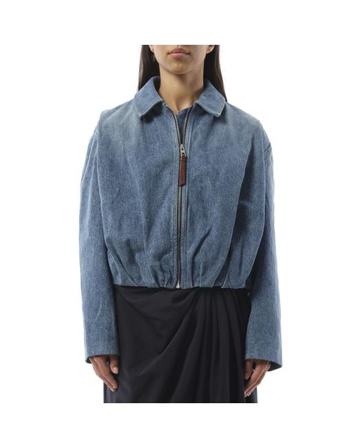 Loewe Blue Draped Jacket, 100% Cotton
