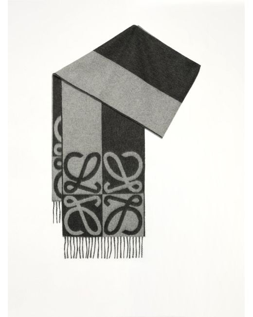 Loewe Gray Big Anagram Scarf