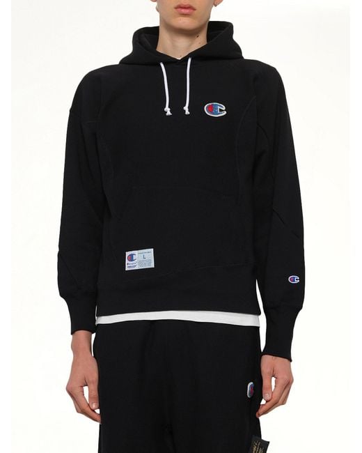 Undercover Black X Champion Hoodie for men