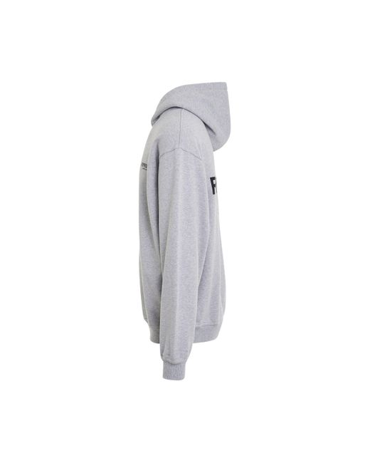 Represent Gray New Owners Club Hoodie, Long Sleeves, Ash/, 100% Cotton, Size: Large for men