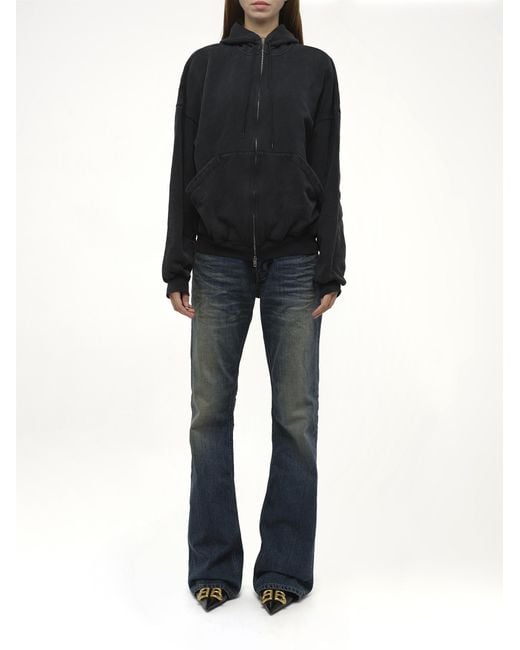 Balenciaga Belleville Large Zip-Up Hoodie, 100% Cotton in Black | Lyst