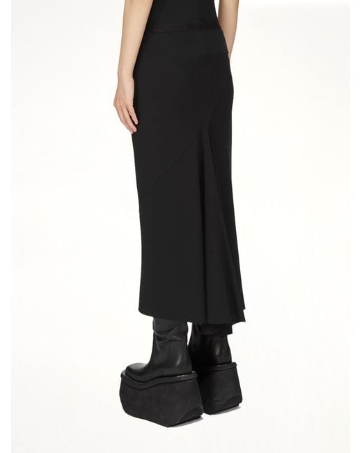 Rick Owens Black A Line Bias Skirt