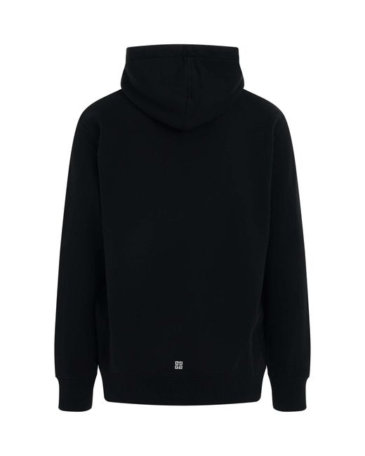 Givenchy Black Archetype College Logo Hoodie, Long Sleeves, 100% Cotton, Size: Small for men