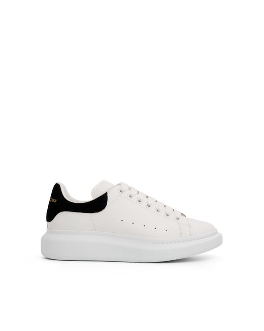 Alexander McQueen White Larry Oversized Velour Sneakers, / Velour, 100% Leather for men