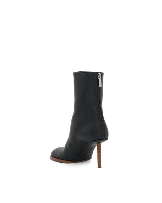Jacquemus Black Les Bottines Rond Carre Leather Ankle Boot