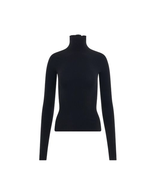 Balenciaga Blue 'Turtleneck Sweater, Long Sleeves, , Size: Small