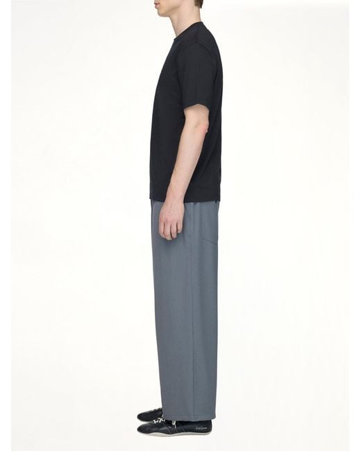 Y-3 Black Liquid Logo Ls T-Shirt for men