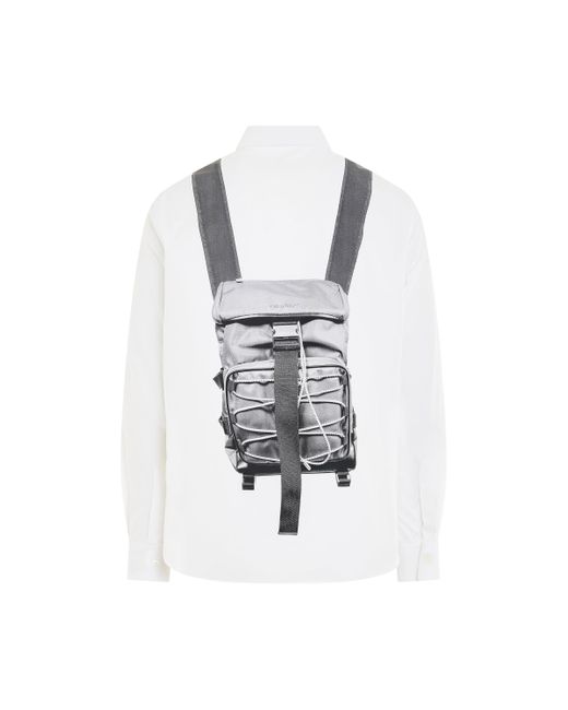 Off-White c/o Virgil Abloh White Off- 'Backpack Heavycot Shirt, Long Sleeves, 100% Cotton, Size: Small for men