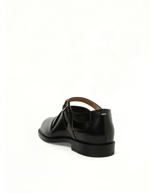 Maison Margiela Black Tabi Toe Cut Out Sandals