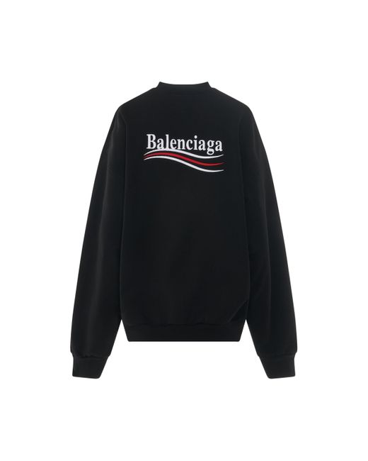 Balenciaga Black Political Campaign Sweatshirt, Long Sleeves, /, 100% Cotton