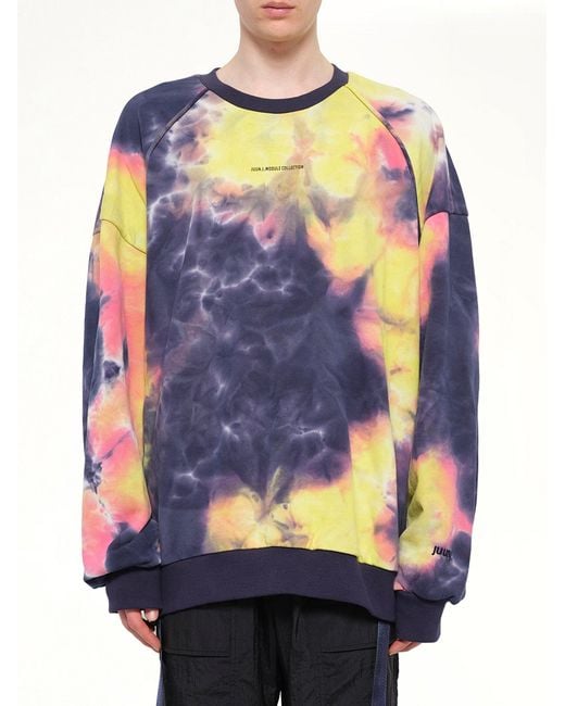 Juun.J Blue Tie Dye Sweatshirt for men