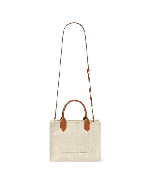 Balmain Metallic B-Army Small Canvas Shopper Bag, 100% Cotton