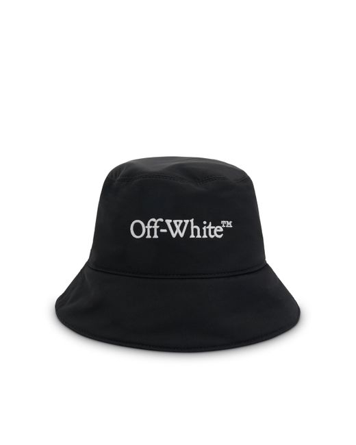 Off-White c/o Virgil Abloh Black Off- Bookish Nylon Bucket Hat, , 100% Polyamide, Size: Medium for men