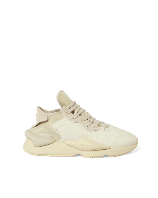 Y-3 Natural Kaiwa Sneakers, 100% Leather for men