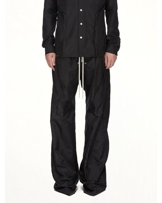 Rick Owens Black Strapped Wide Bela Pants for men
