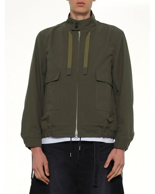 Sacai Green Weathercloth Blouson for men