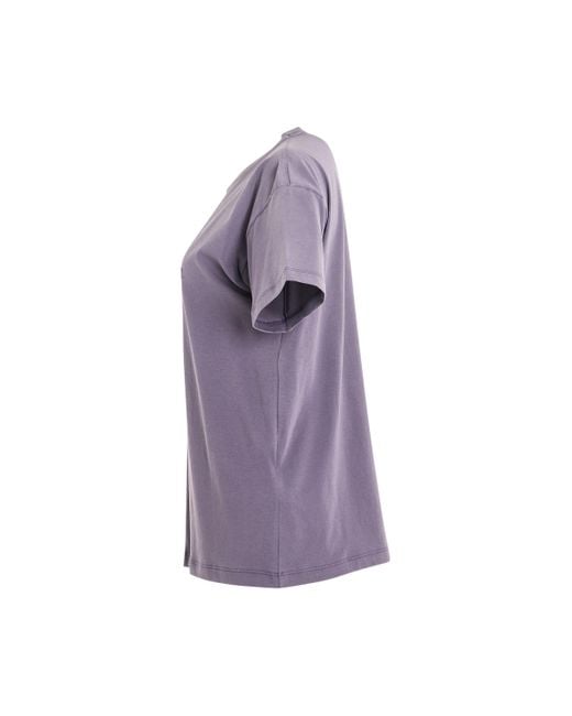 Maison Margiela Purple Cotton Jersey Logo T-Shirt, Short Sleeves, , 100% Cotton