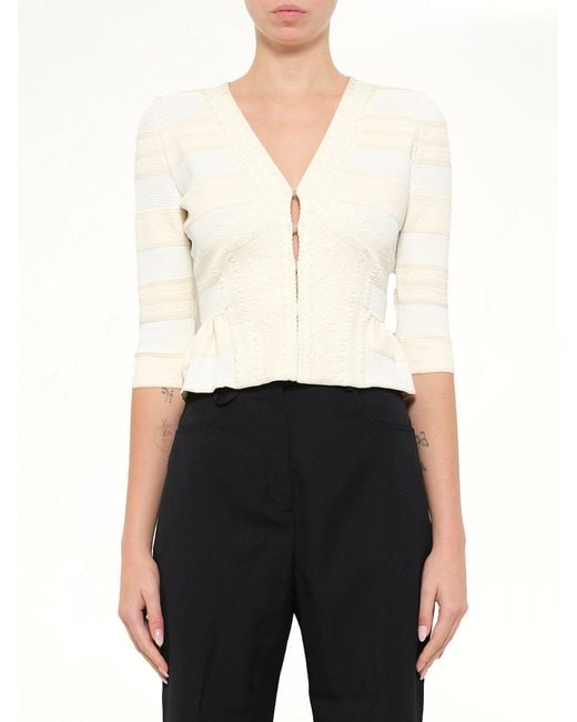 McQueen White Cardigan