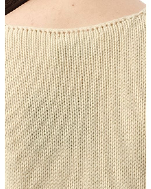 Lanvin Natural Knitted Top, Long Sleeves