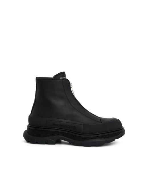 Alexander McQueen Black Tread Slick Ankle Boots, , 100% Rubber for men
