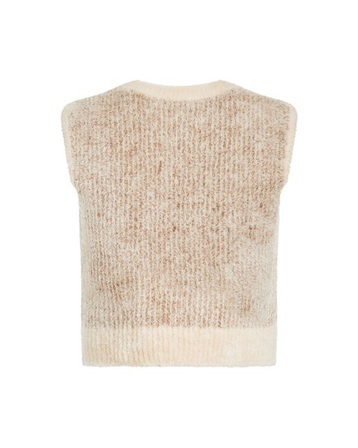 Loewe Natural 'Anagram Knit Vest, Round Neck, , 100% Cotton, Size: Small