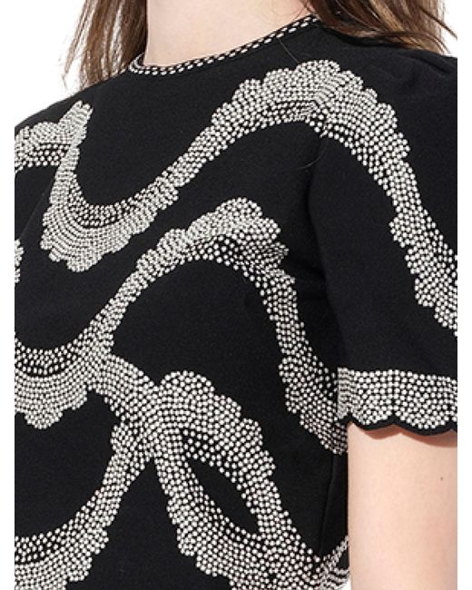 McQueen Black Short Sleeve Top