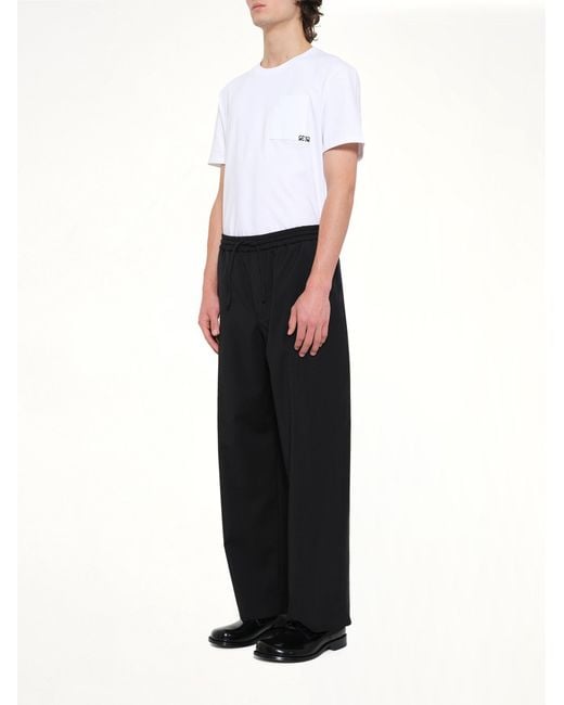 Loewe Black Drawstring Trousers Af for men