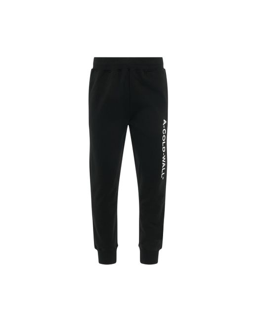 A_COLD_WALL* Black Essential Logo Cotton Sweatpants, , 100% Cotton, Size: Medium for men