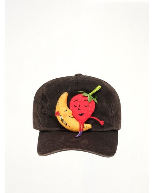 Doublet Red Mud-Dyed Cap With Shfu for men