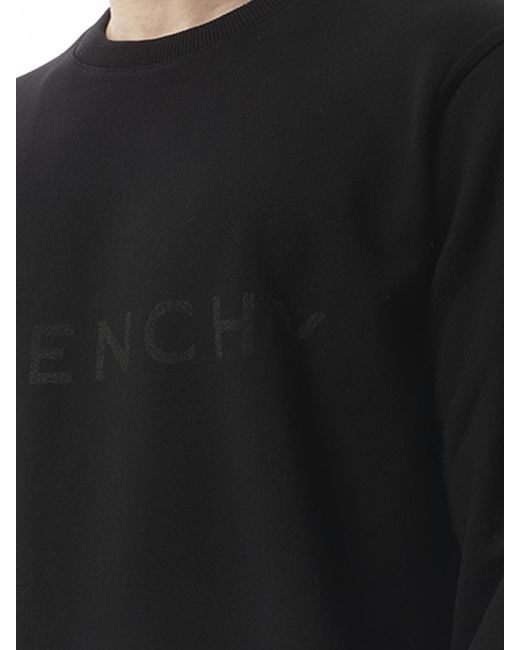 Givenchy Black 4G Archetype Spray Sweatshirt, Long Sleeves, 100% Cotton, Size: Small for men
