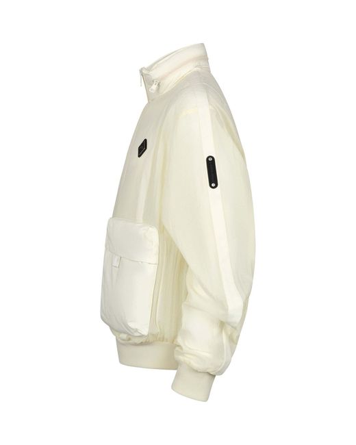 A_COLD_WALL* White Filament Bomber Jacket, 100% Nylon, Size: Large for men