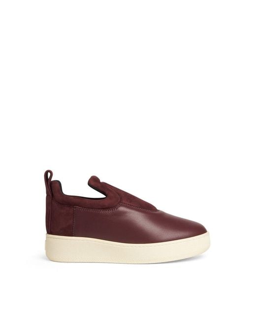 Céline Purple Pull On Patch Sneaker