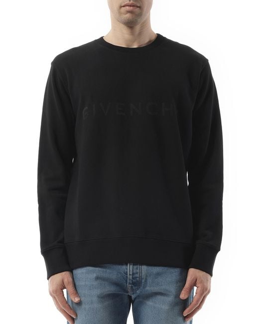 Givenchy Black 4G Archetype Spray Sweatshirt, Long Sleeves, 100% Cotton, Size: Small for men
