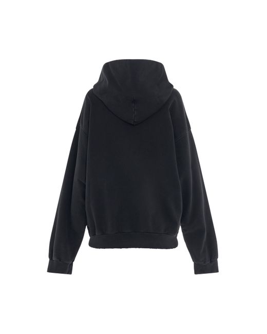 Balenciaga Be Different Medium Fit Hoodie In Black/white in Blue