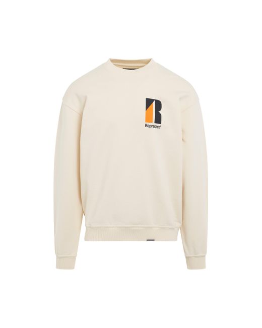 Represent White Decade Of Speed Sweater, Long Sleeves, , 100% Cotton for men