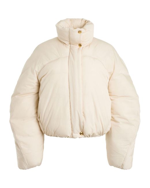 Jacquemus Natural La Doudoune Courte Caraco Jacket, Long Sleeves, 100% Polyamide