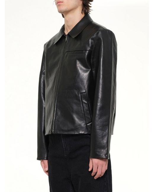 Entire studios Black Cowhide Jacket for men