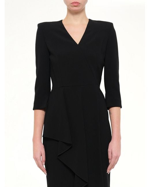 McQueen Black Crepe Dress