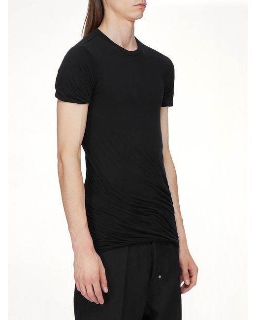 Rick Owens Black Double Ss T-Shirt for men