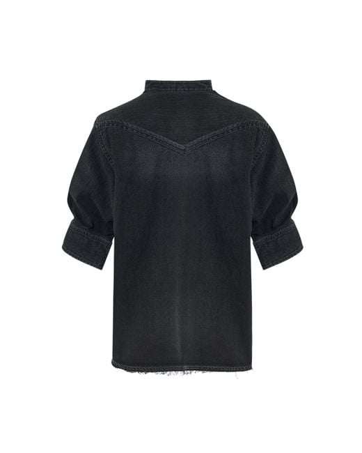 Sacai Black X Denim X Knit Sweater, Short Sleeves, , 100% Cotton