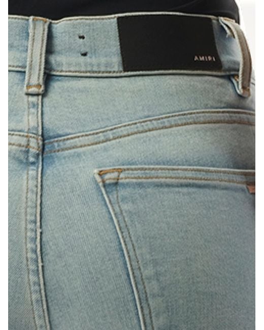 Amiri Blue Kick Flare Jeans, 100% Cotton