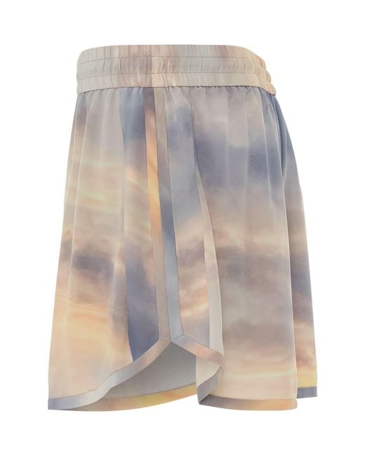 McQueen Multicolor Daybreak Explorer Shorts, 100% Silk