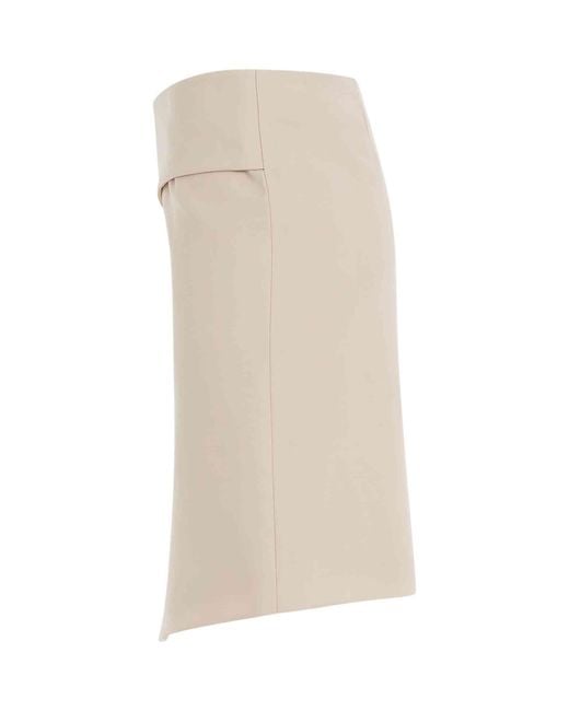Off-White c/o Virgil Abloh Natural Toybox Dry Wool Pocket Skirt, 100% Wool