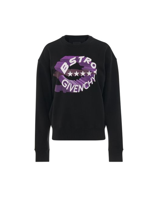 Givenchy Black 'Bstroy Circle Logo Sweatshirt, Round Neck, Long Sleeves, , 100% Cotton, Size: Small