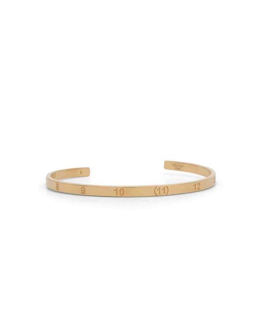 Maison Margiela White Numerical Cuff 4Mm Bracelet for men