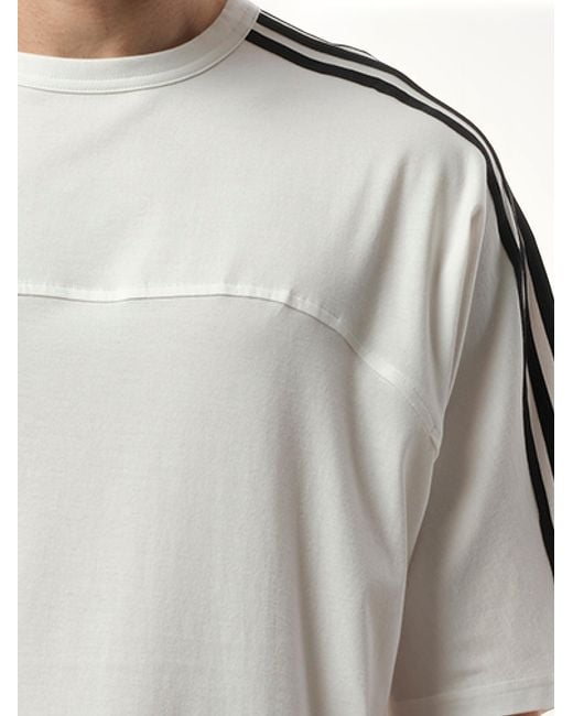 Y-3 Gray 3 Stripe T-Shirt for men
