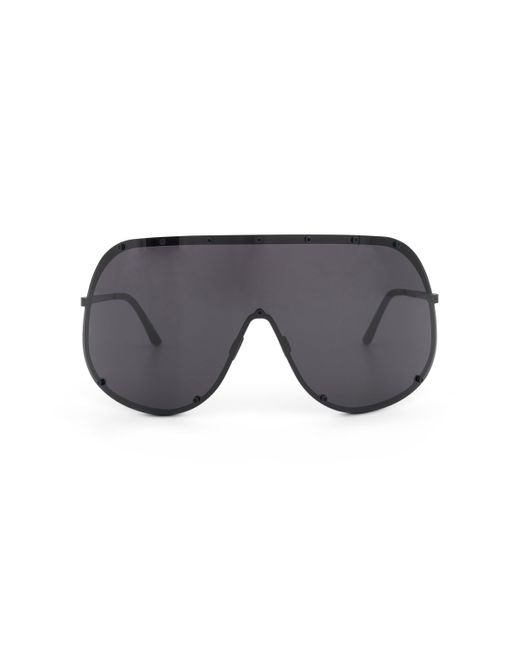 Rick Owens Gray Oversized Shield Sunglasses, , 100% Nylon