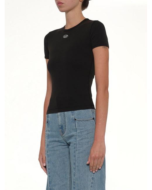 DIESEL Black T-Uncutieslong-Od T-Shirt