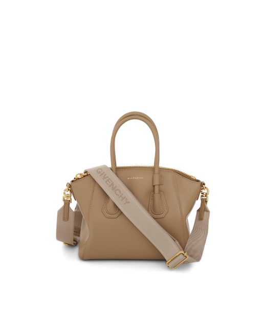 Givenchy Leather Mini Antigona Sport Bag In Beige Cappuccino in Natural ...